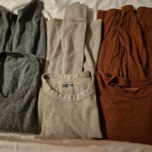 Prebundle: 2 Long Sleeves and 1 Pullover Sweater - Cotton - Picture 1 of 2